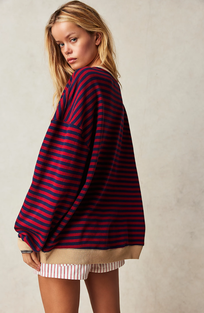 Adèle | Pull oversize rayé