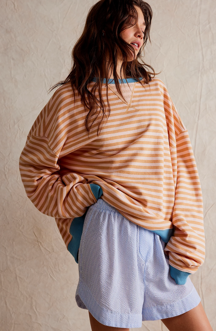 Adèle | Pull oversize rayé